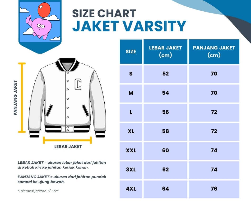 Size Chart Jaket