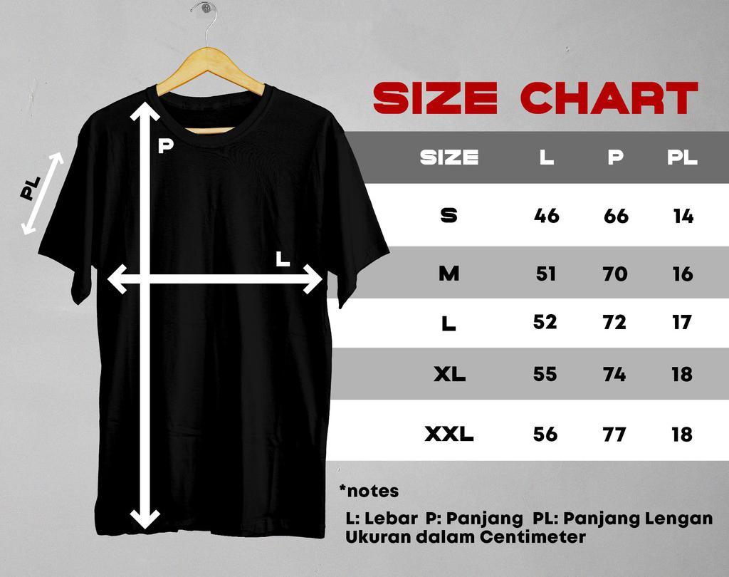 Size Chart Kaos